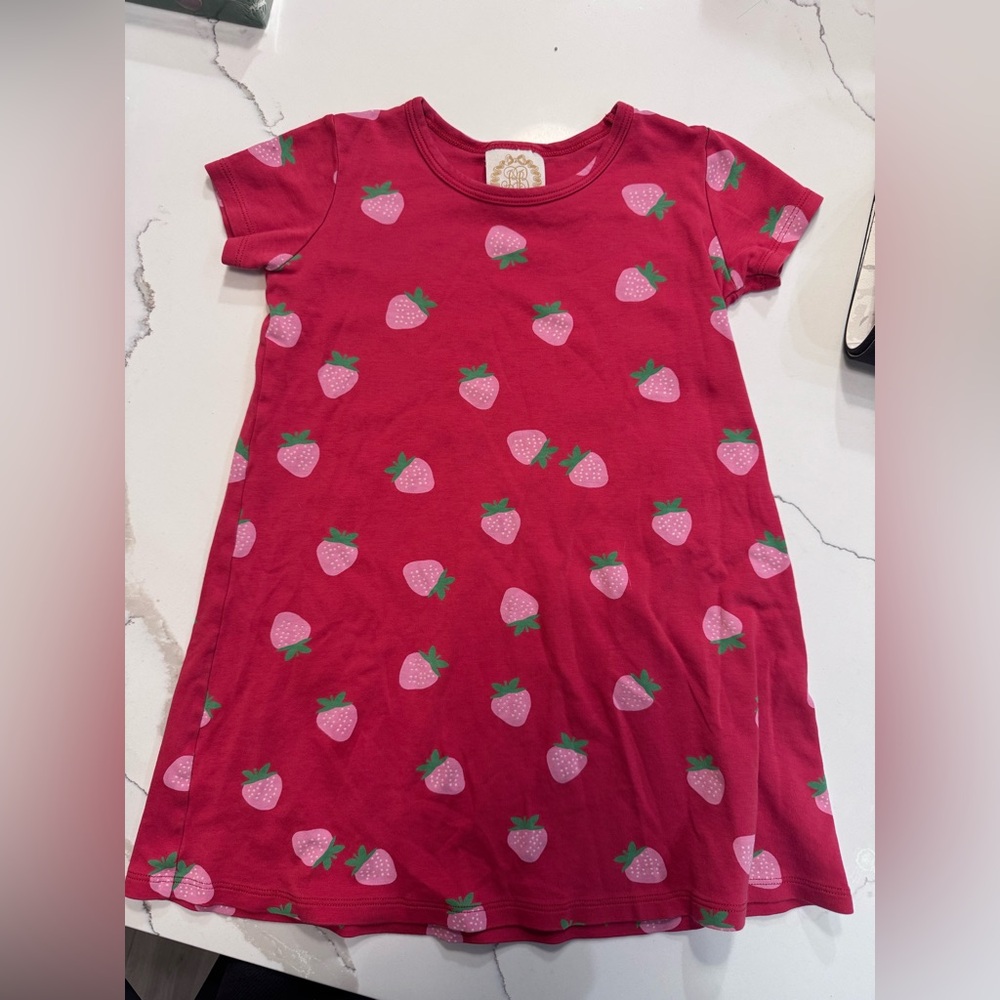 The Beaufort Bonnet Company Pink Strawberry Play Dress girls size 8